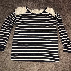 Forever 21 striped lacy blouse